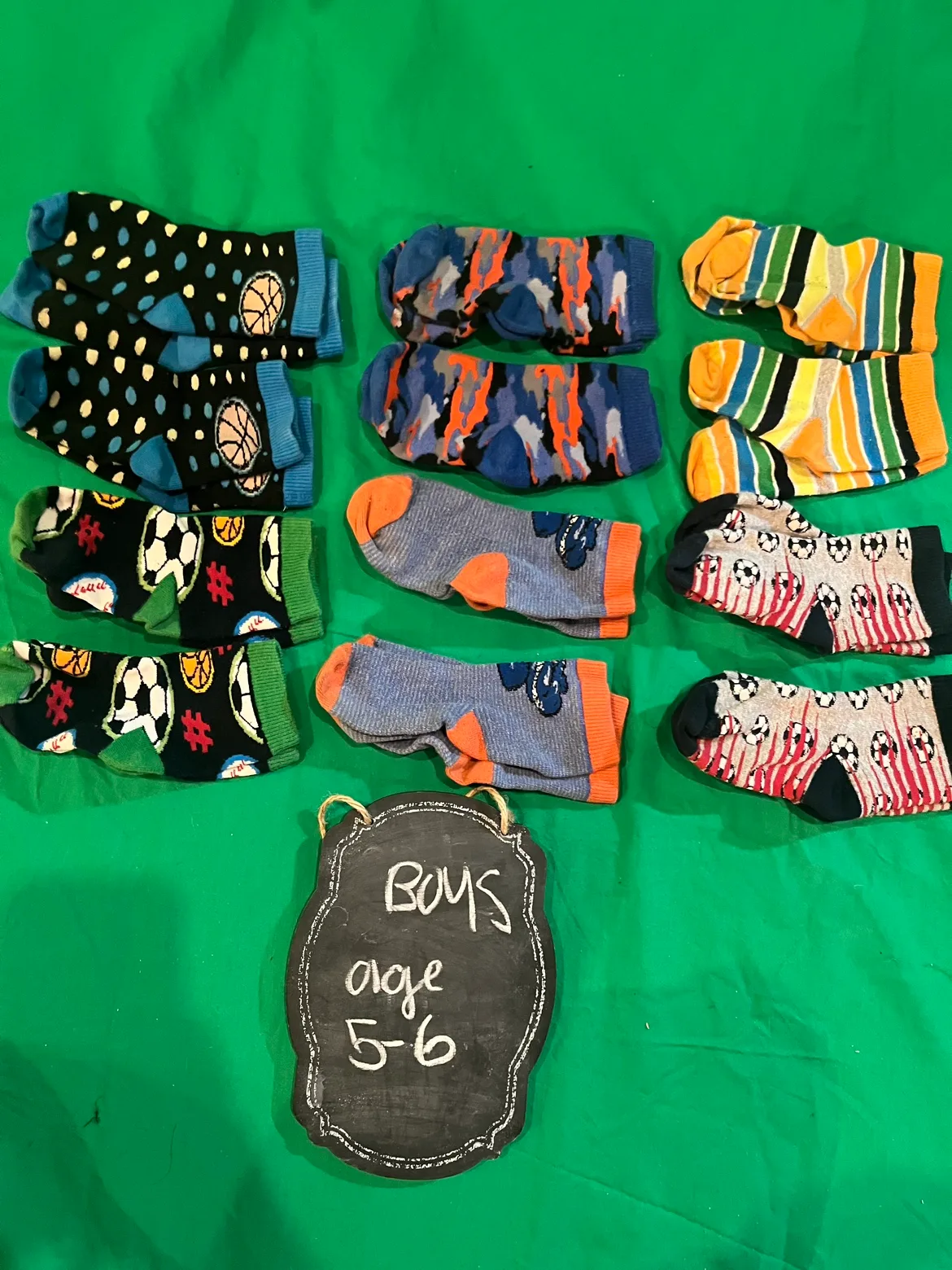 Lot of cute boys socks 12 pairs fits ages 5/6 kids image indicator(2)
