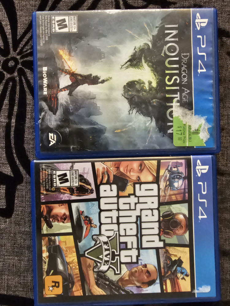 Dragon Age: Inquisition and Grand Theft Auto V for PS4