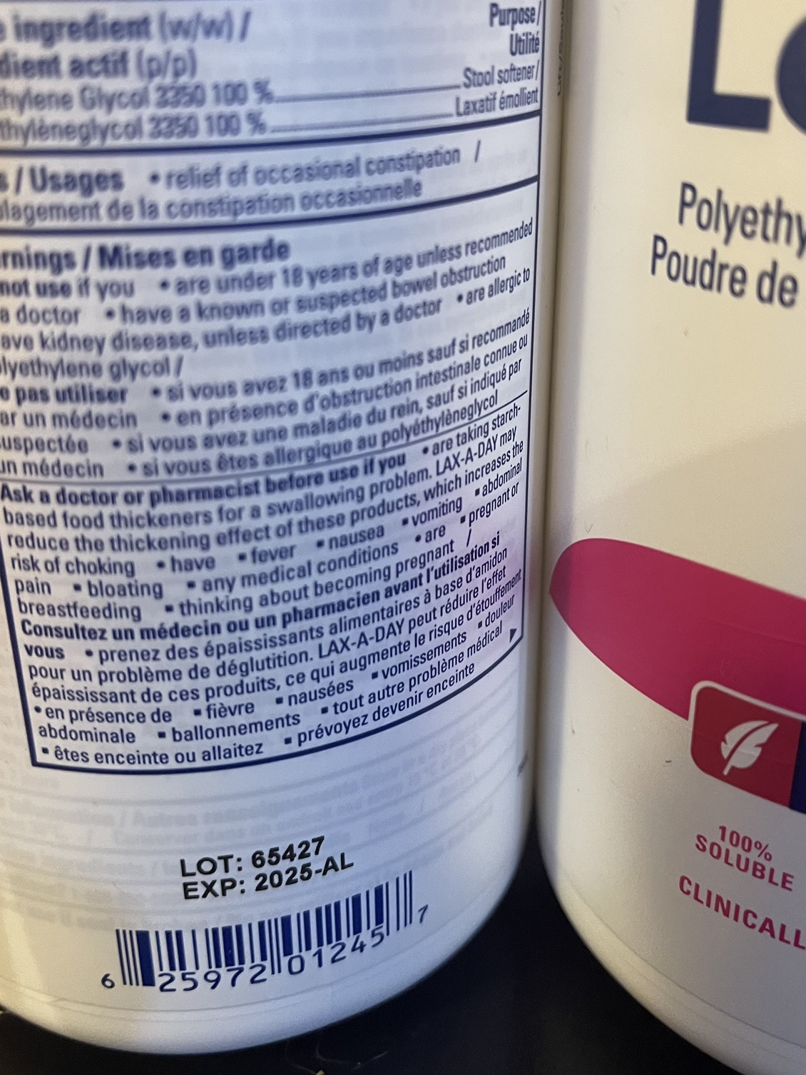 3 bottles of LAX-A-Day ($19.50 each) Powder - photo 3
