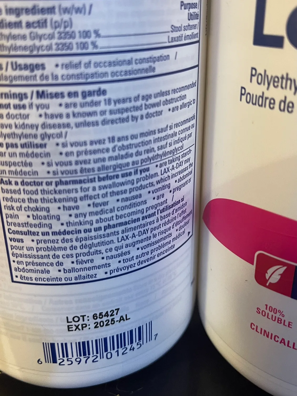 3 bottles of LAX-A-Day ($19.50 each) Powder image indicator(3)