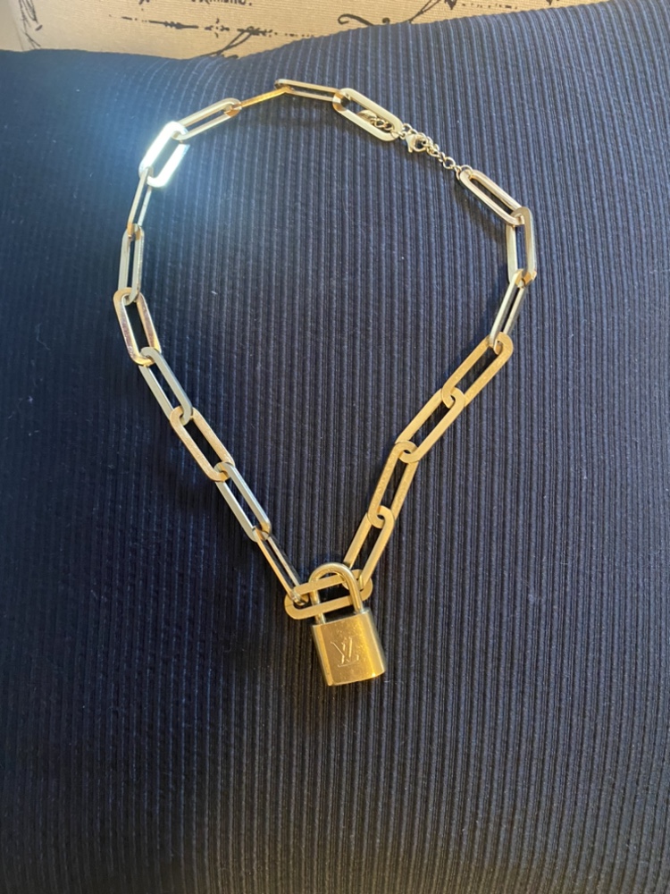Gold Chain Necklace With Lock - photo 2
