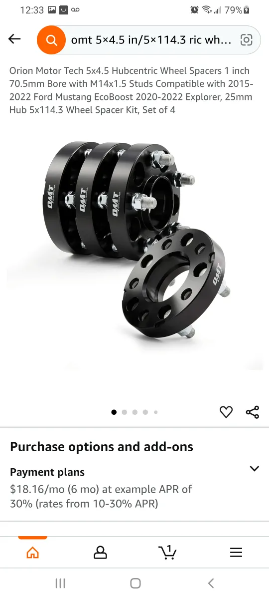 Orion Motor Tech 5x4.5 Hubcentric Wheel Spacers thumbnail