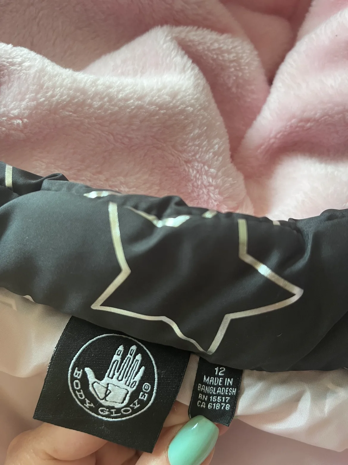 Girls' Black Puffer Jacket with Pink Lining image indicator(4)