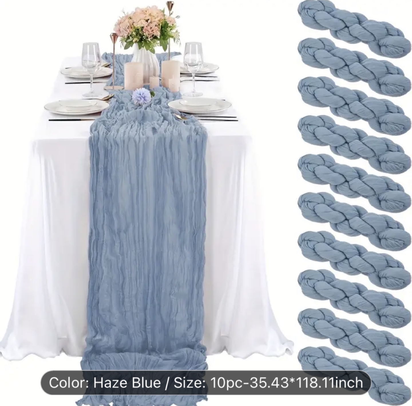 Table Runner - Dusty Blue QTY 10
