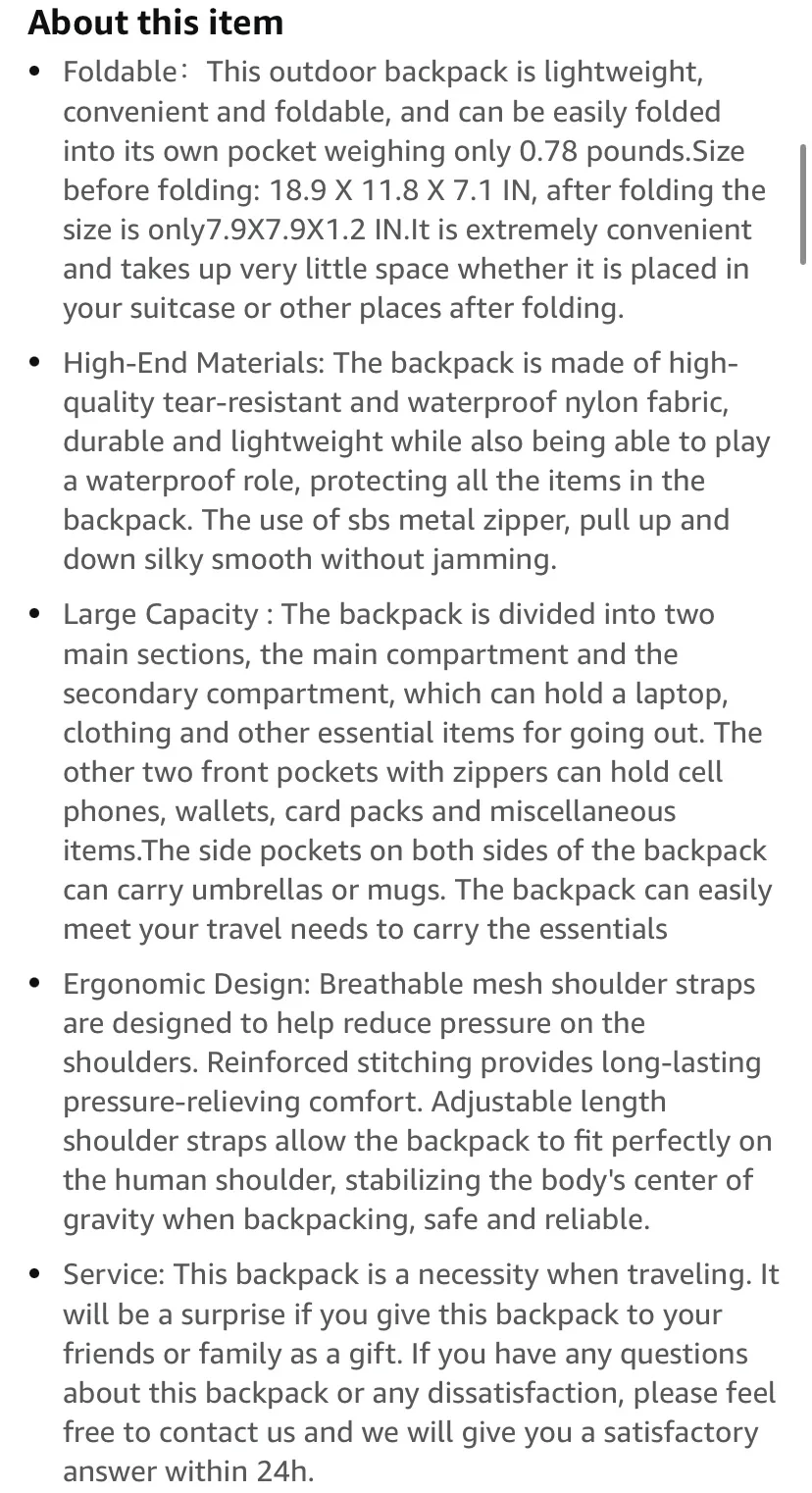 Folding Backpack - Red image indicator(8)