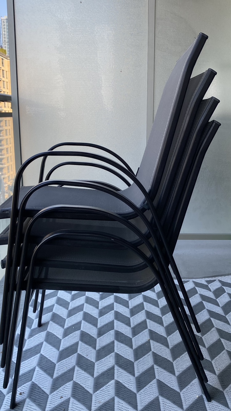 Set of 4 Patio Chairs - photo 4