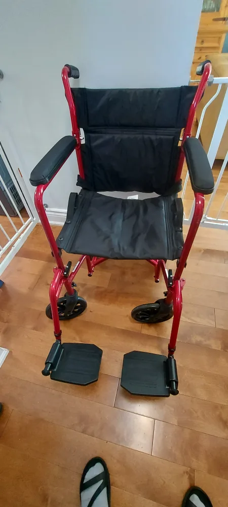 Drive Medical Deluxe Flyweight transport wheelchair thumbnail