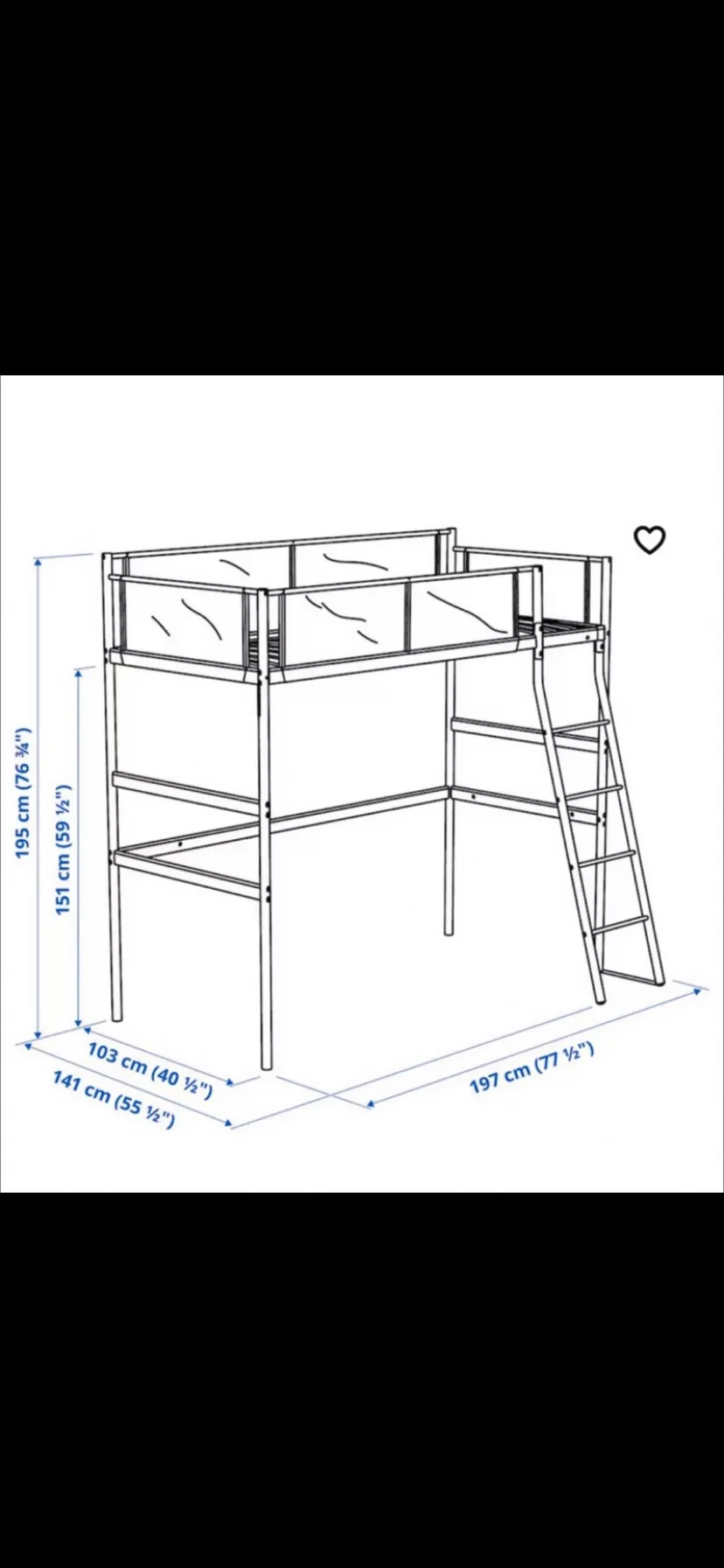Ikea Loft Bed Frame image indicator(2)