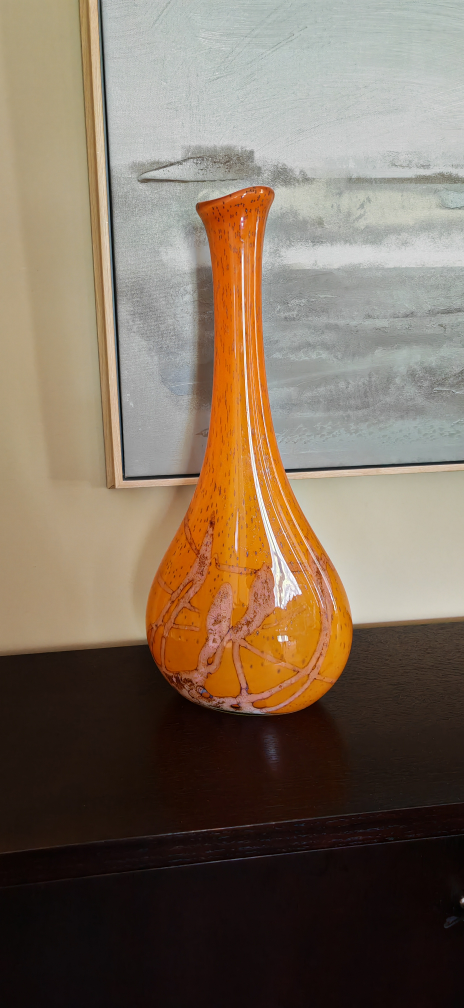 Orange Glass Vase