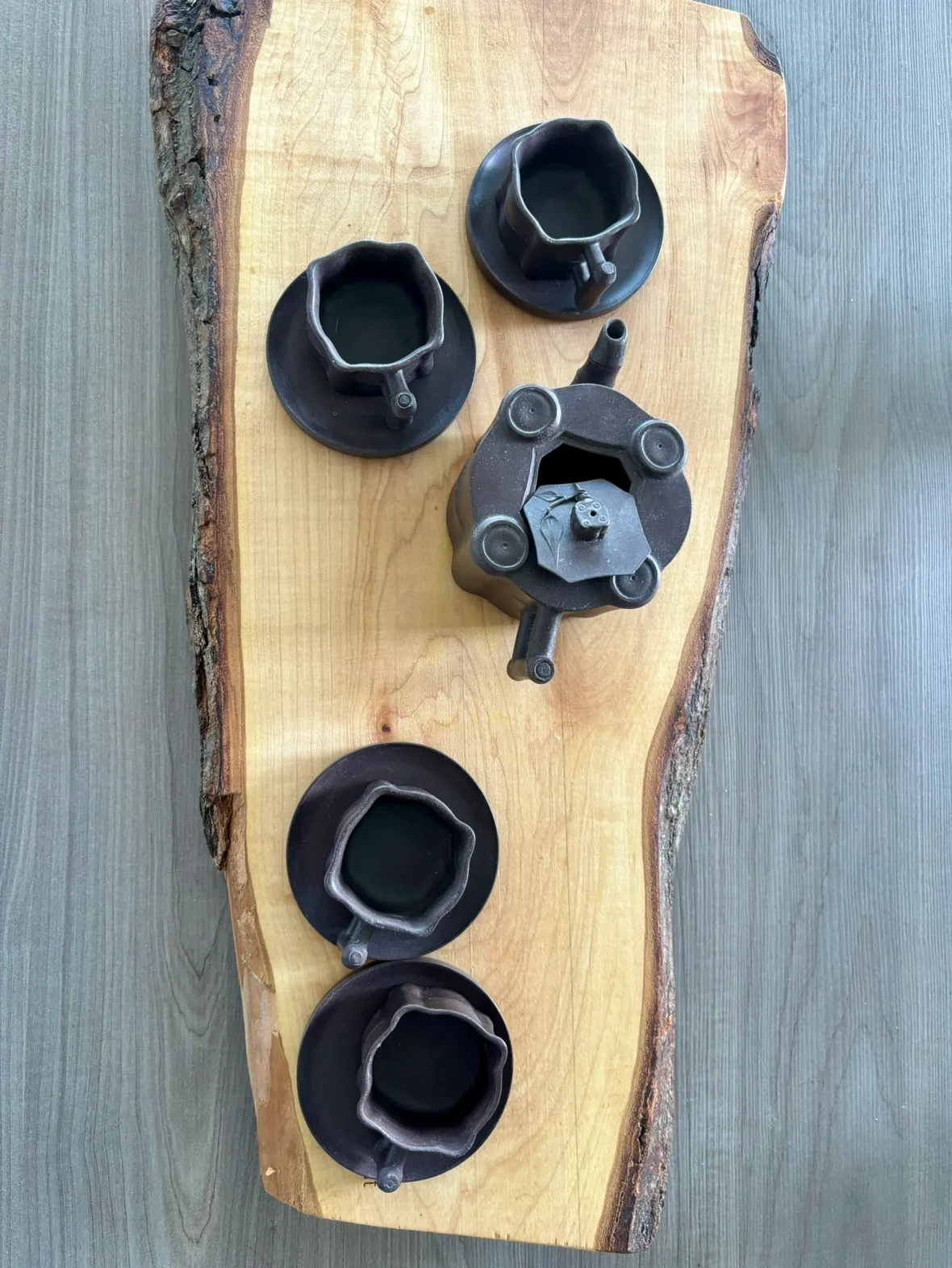 Vintage Chinese Purple Clay Tea Set (10pcs) image indicator(2)