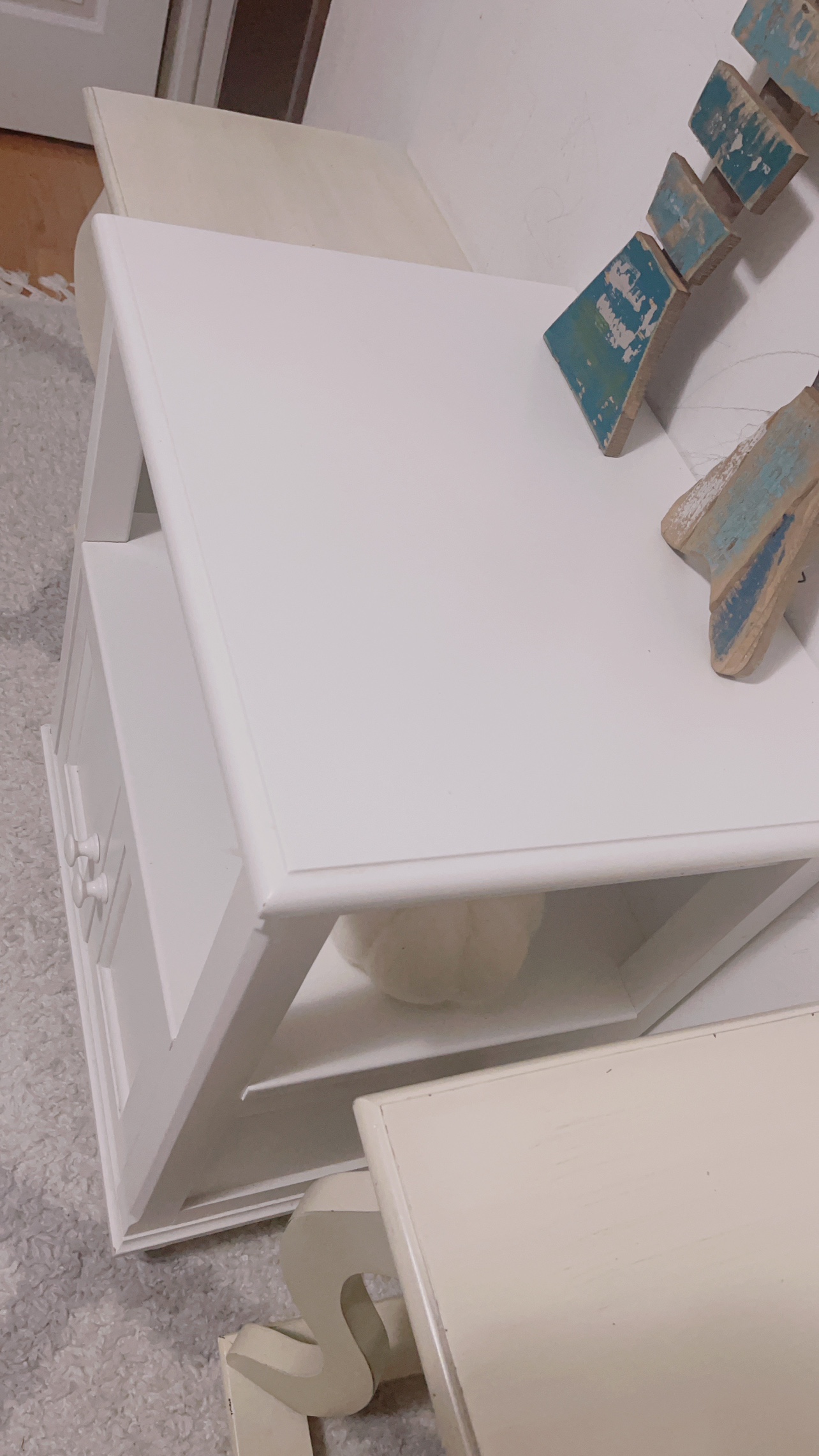 White End Table with Shelf and Doors - photo 3