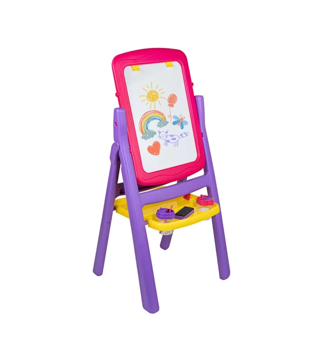 Double-Sided Chalkboard and Whiteboard Easel image indicator(2)