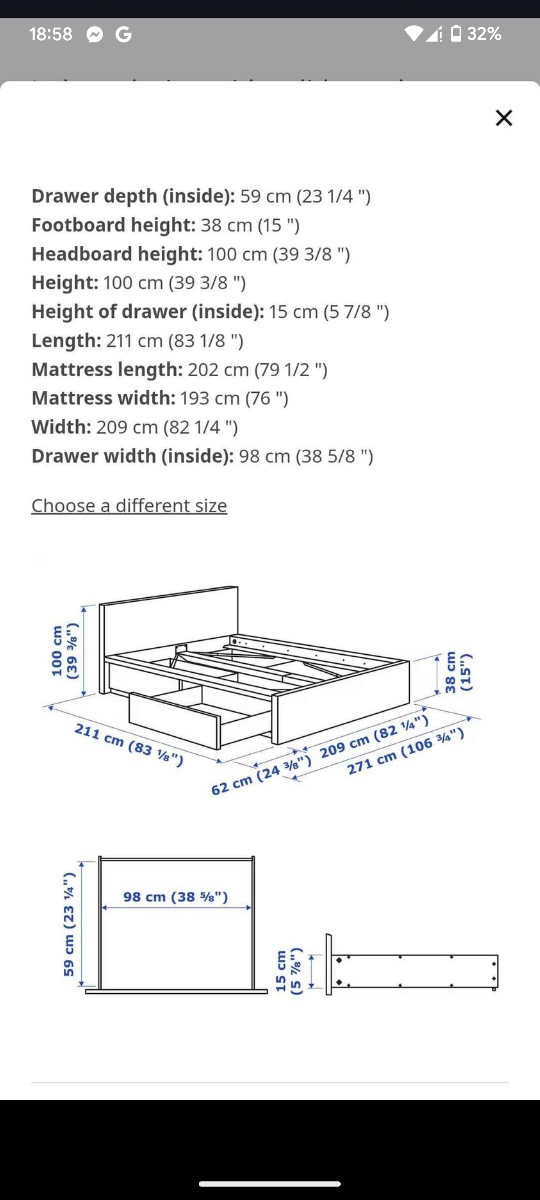 Queen Bed Frame with Storage Drawers - photo 2