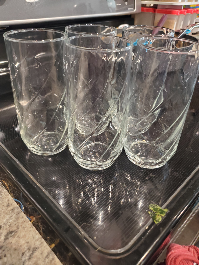 Set of 5 Drinking Glasses