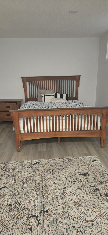 Queen Sized Bed Frame with Nightstand Dresser and Chester - photo 2