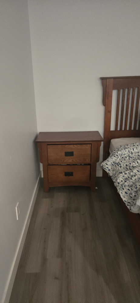 Queen Sized Bed Frame with Nightstand Dresser and Chester - photo 3