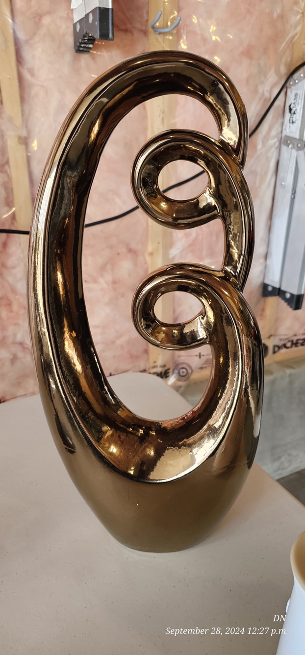 Gold Abstract Ceramic Sculpture