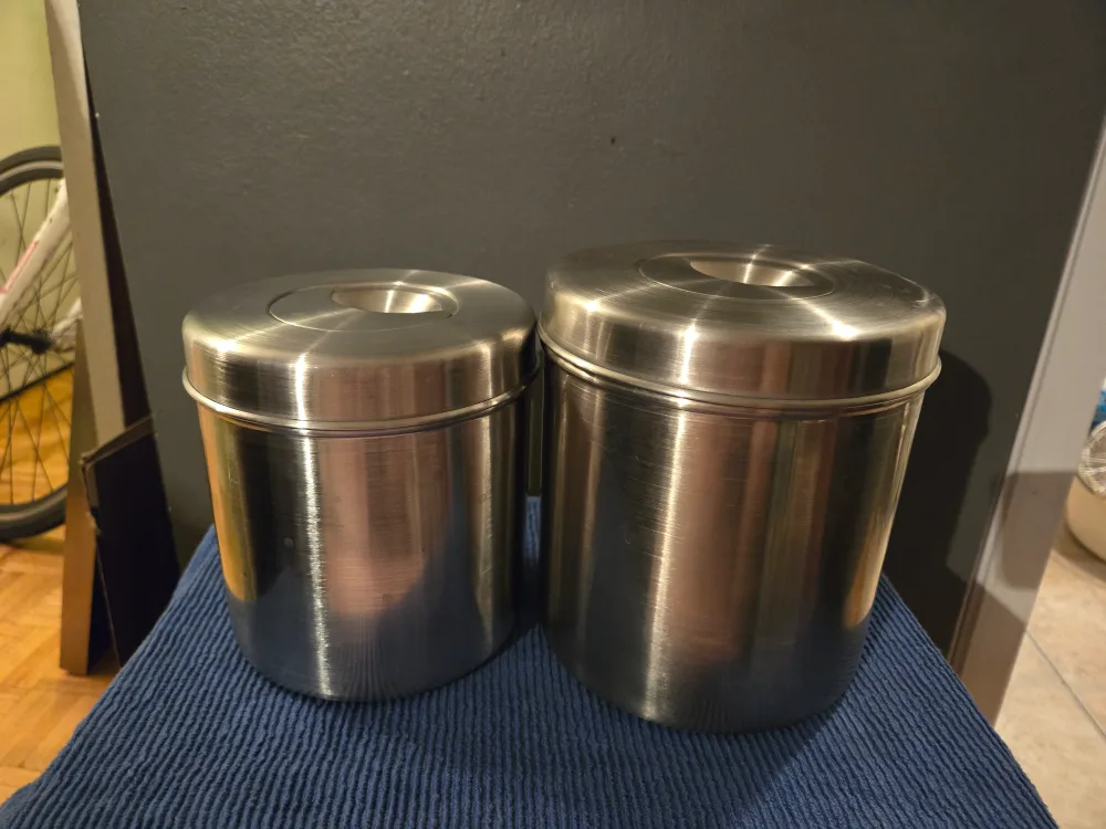 Stainless Steel Canisters (Set of 2) thumbnail