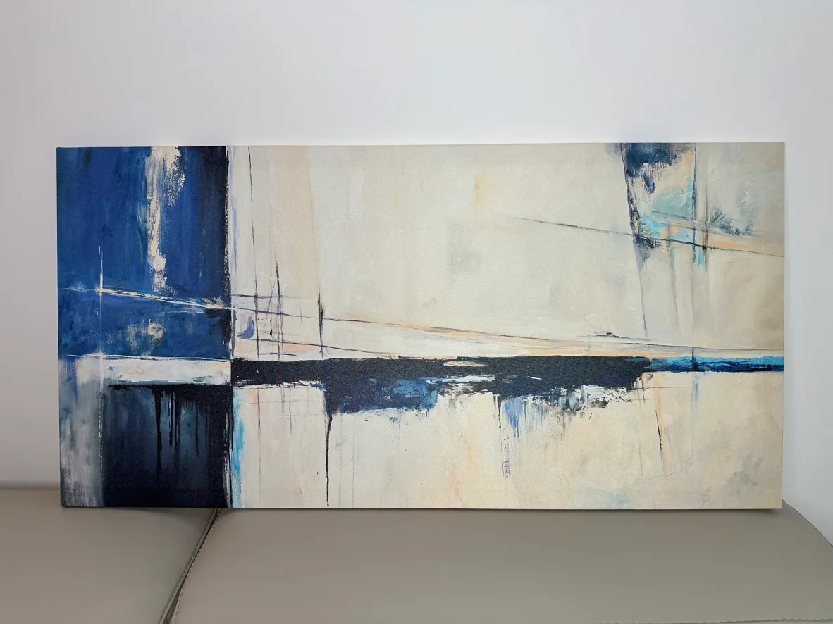 Bridge HO2 Reflection Abstract Painting Print Wrapped Canvas 🧡 thumbnail