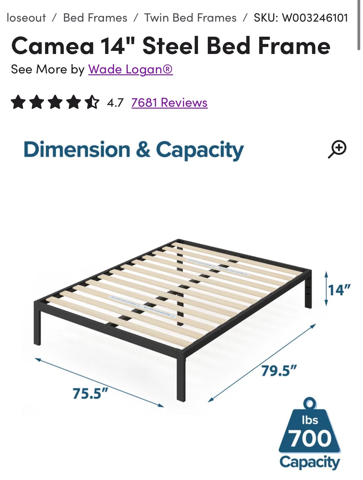 QUEEN metal bed frame and 5” Sealy box spring - photo 3