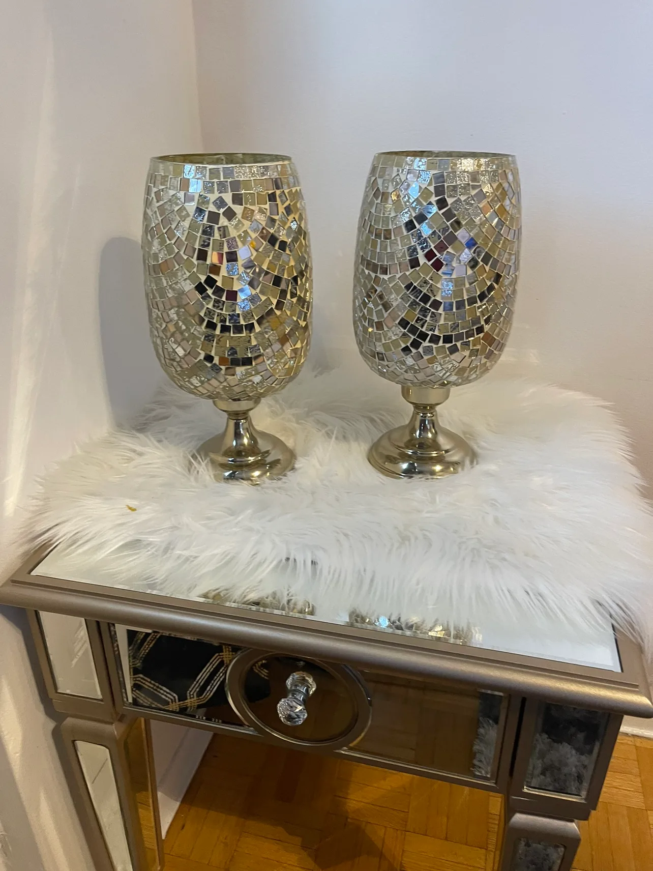 Set of 2 Mosaic Candle Holders image indicator(3)