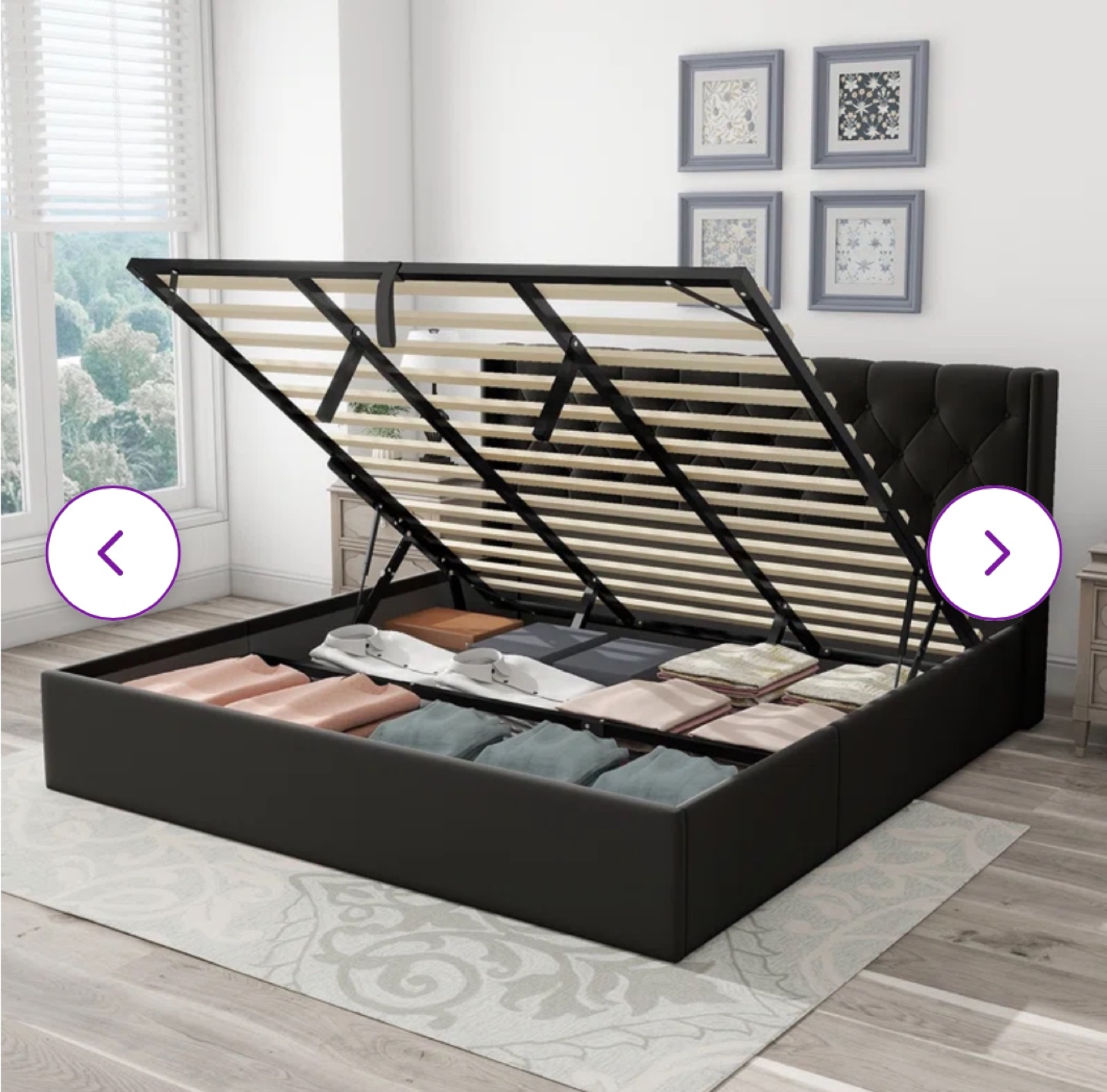 BNIB. King bed with lift up storage (hydraulic) - photo 2