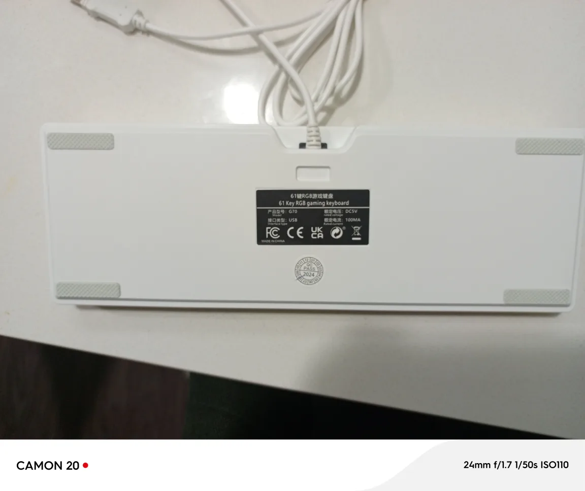 White Wired Keyboard  Completely new image indicator(4)