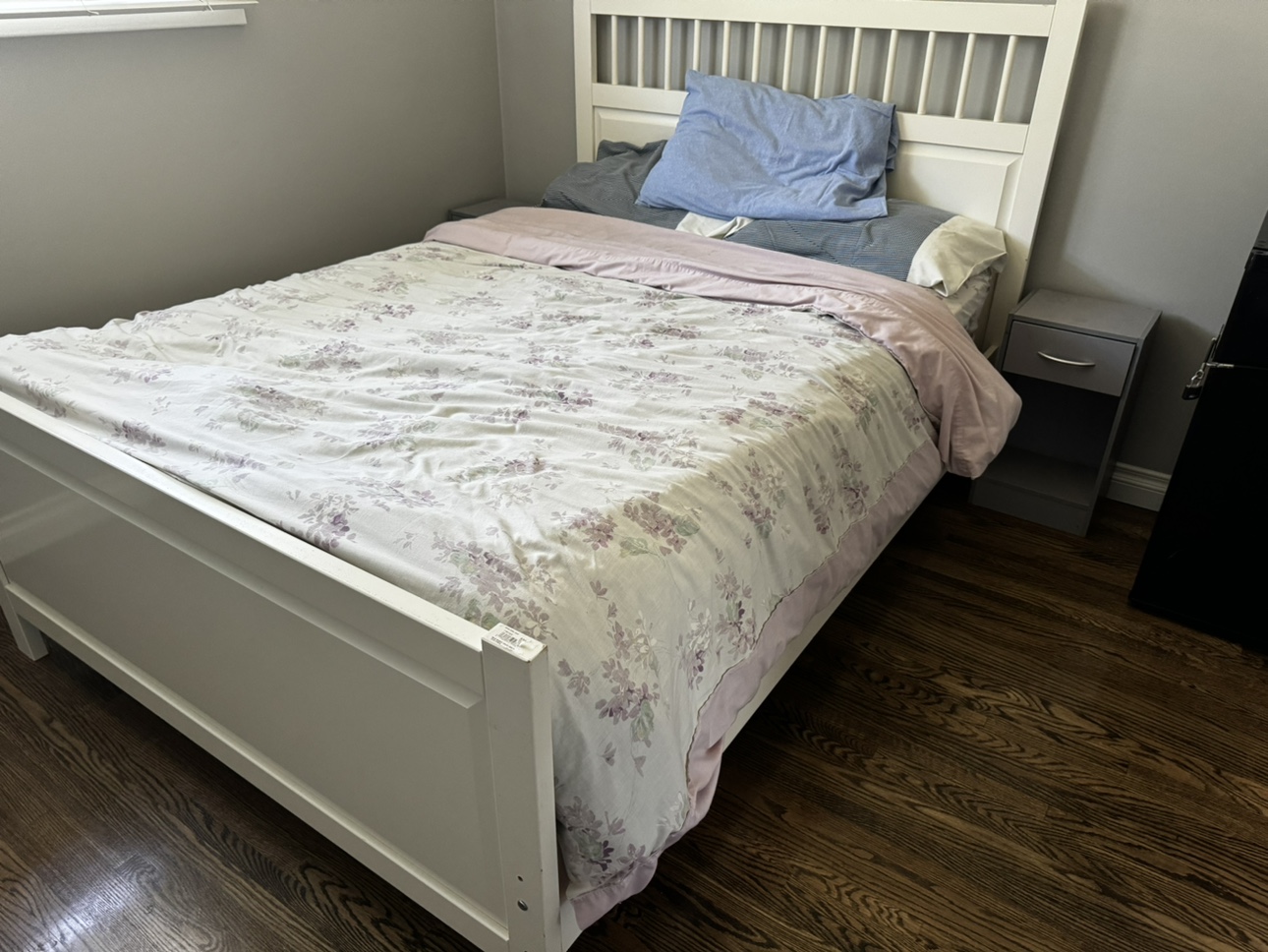 Double Bed Frame w/ mattress & 2 side tables & more!