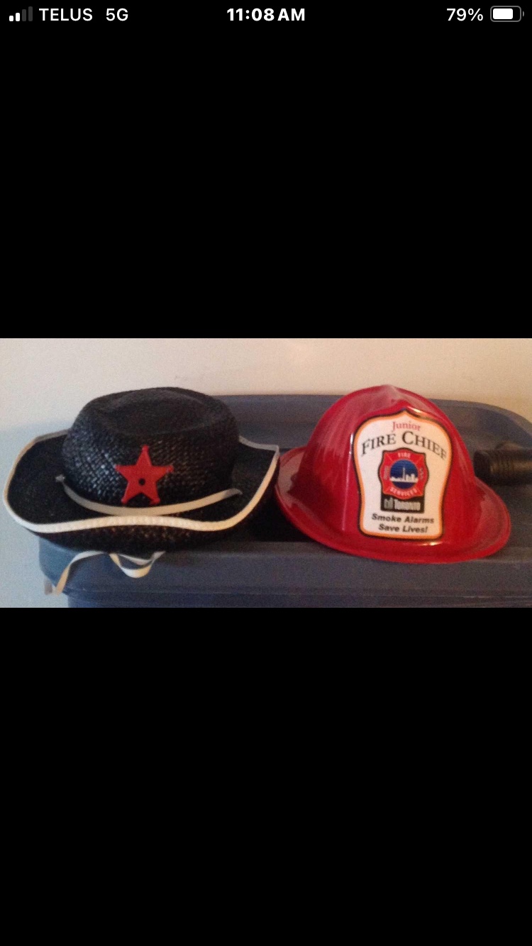 Cowboy Hat & Fire Chief Hat