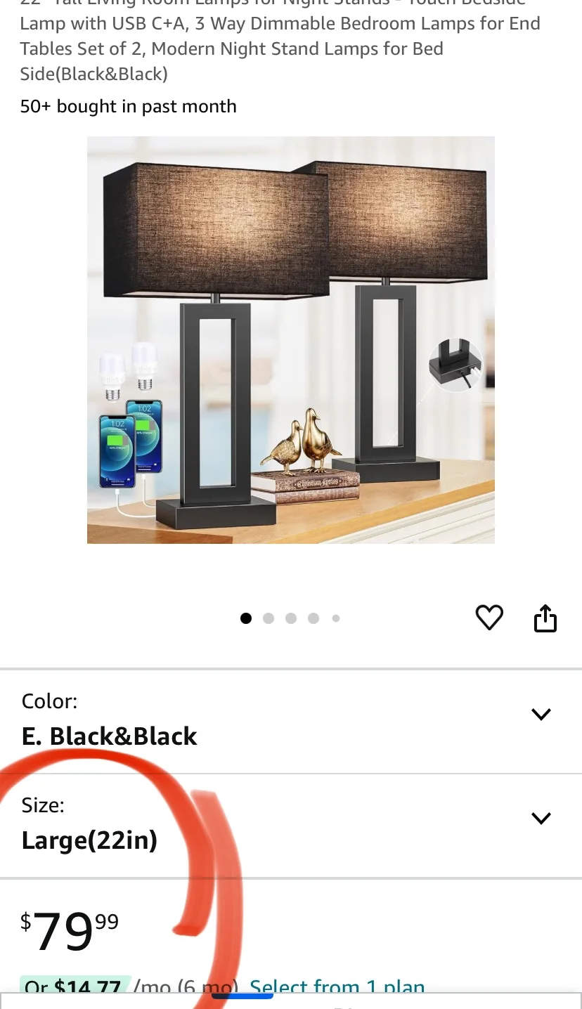 Touch Control Table Lamps, Set of 2 image indicator(4)