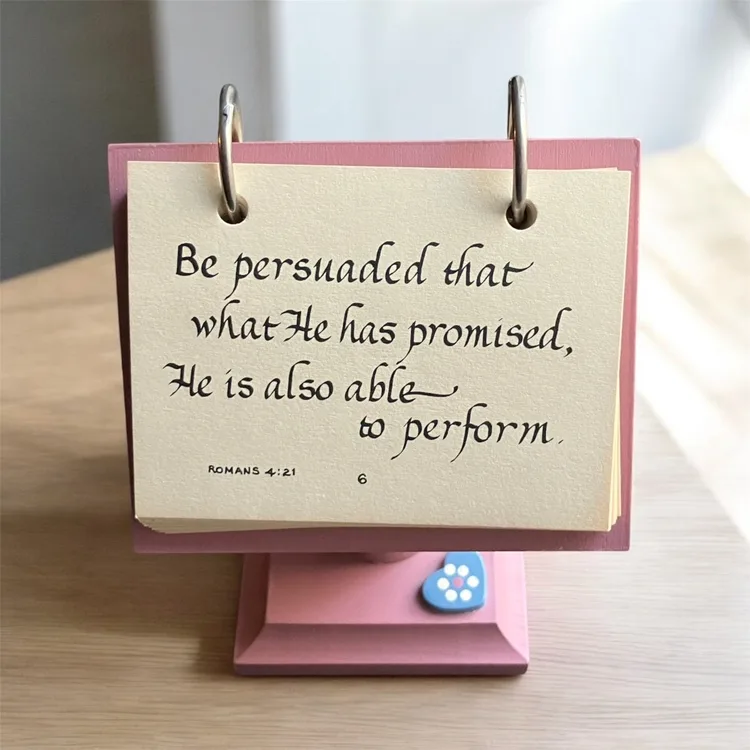 Vintage Pink Wood Country Craft Encouraging Words Pedestal image indicator(7)