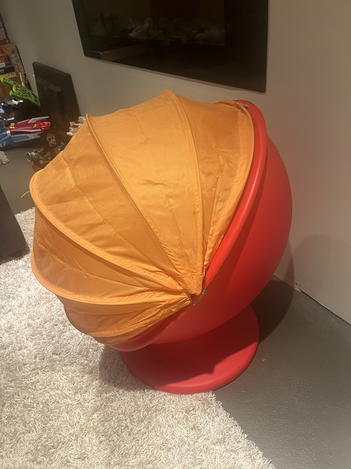 Red and Orange IKEA Egg Chair - photo 2