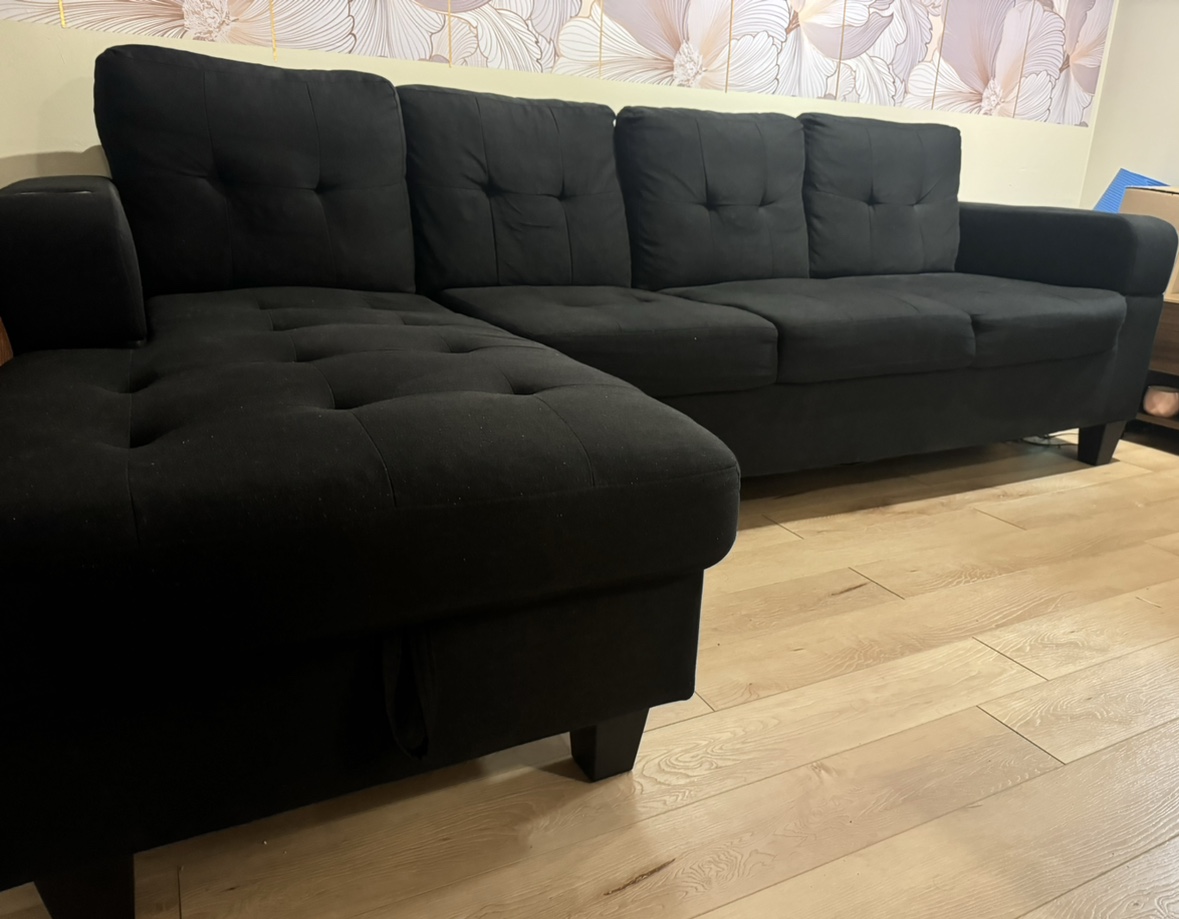 Black Sectional Sofa - photo 2