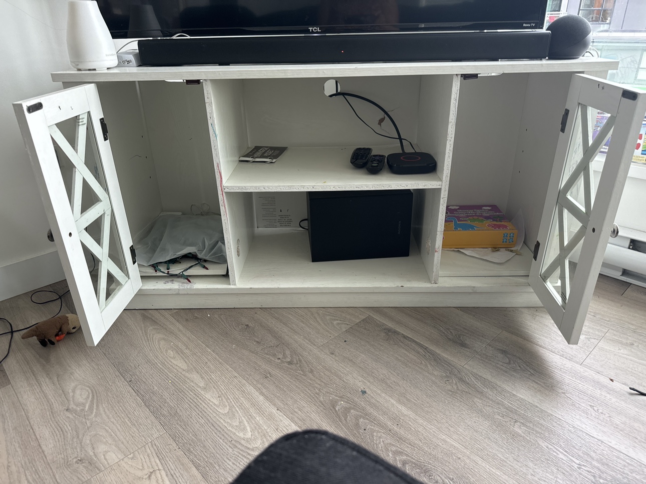 White TV Stand - photo 3
