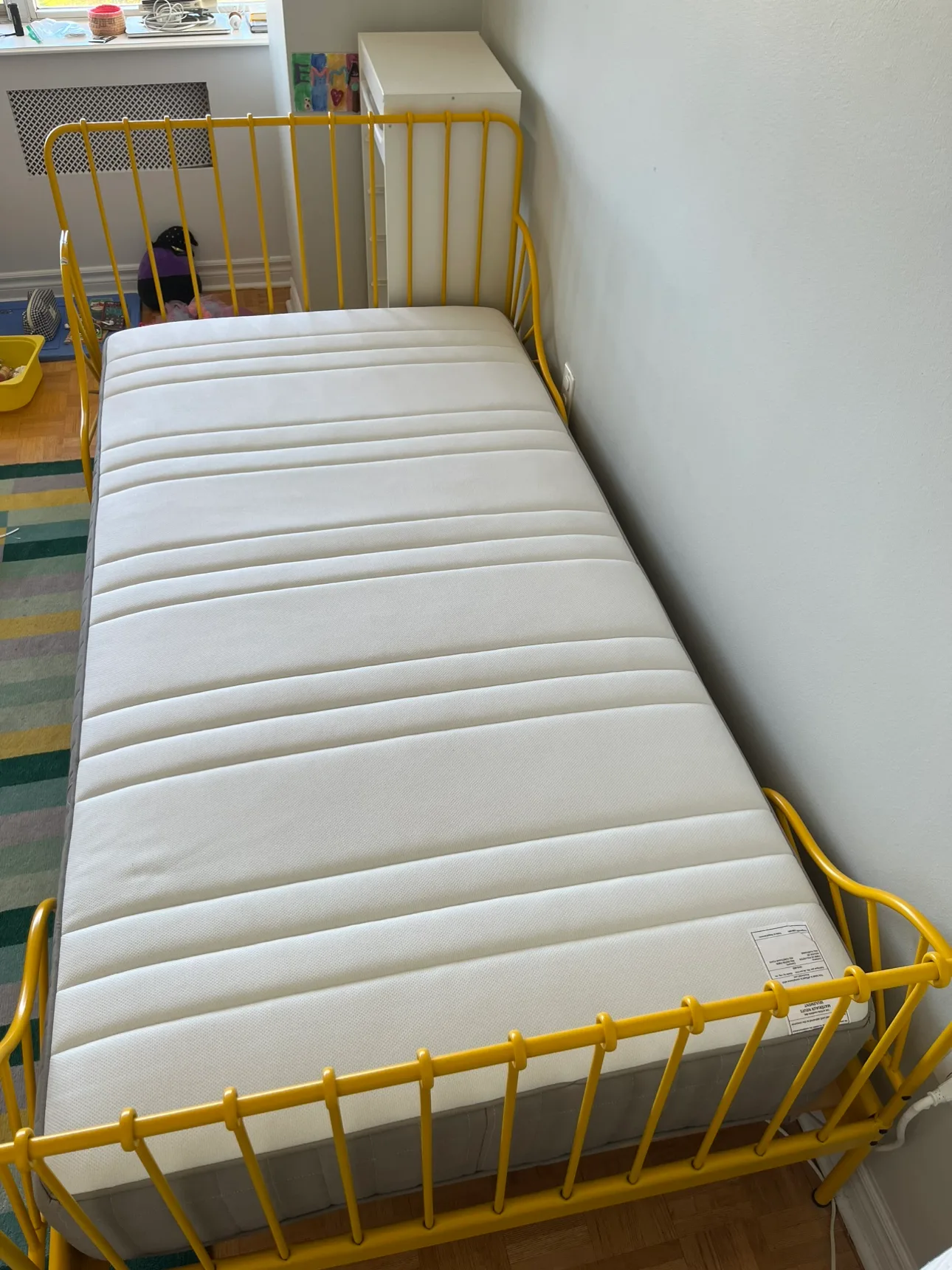 Yellow Metal Bed Frame image indicator(4)