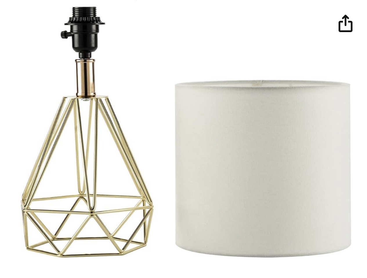 NEW - Table Lamp, Reinforced Geometric Wire Cage - photo 4