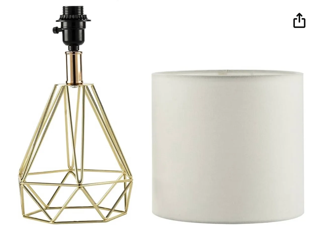 NEW - Table Lamp, Reinforced Geometric Wire Cage image indicator(4)