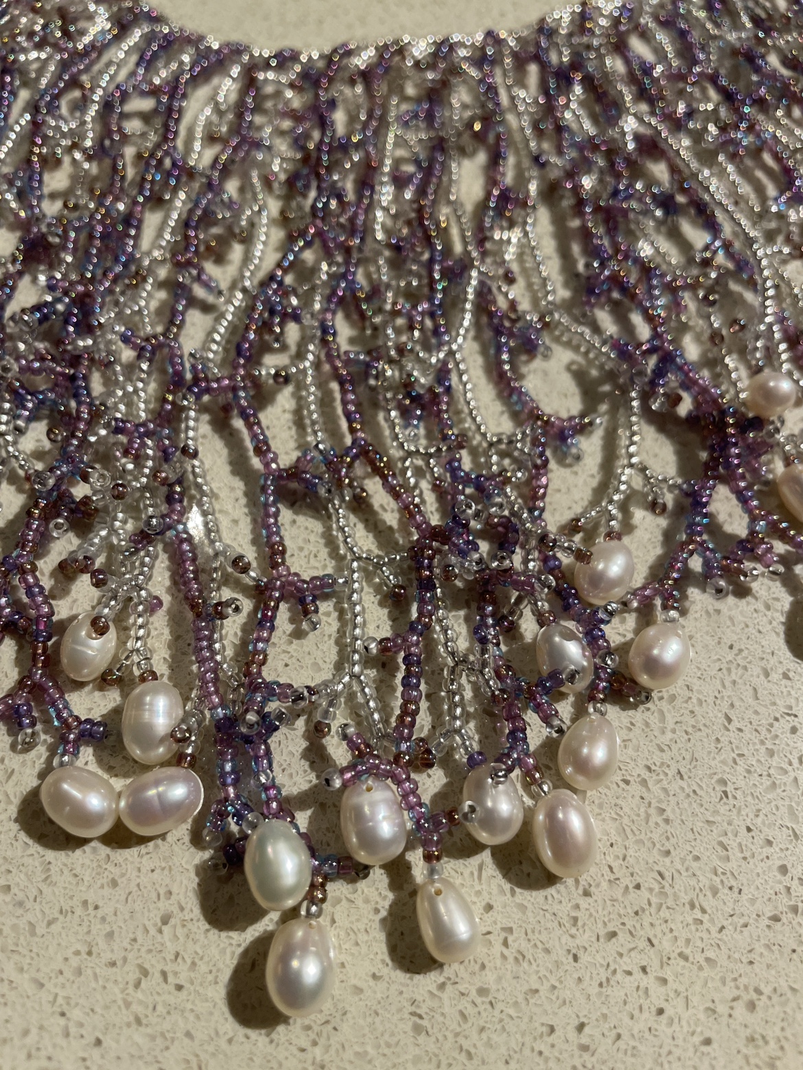 Homemade Beaded Necklace with freshwater Pearls - photo 2