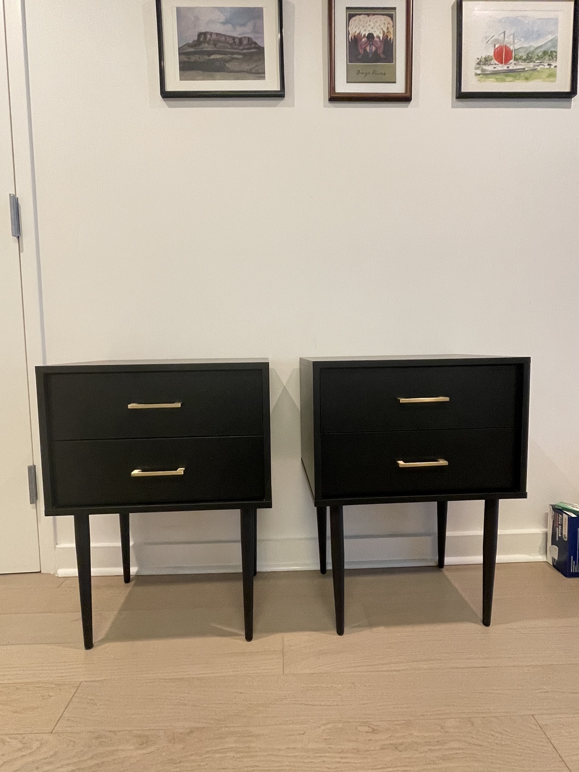 2 piece set Black Nightstands - photo 4