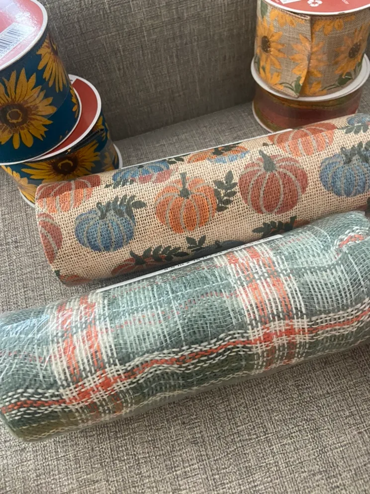 Fall Decor Ribbon and Mesh image indicator(3)