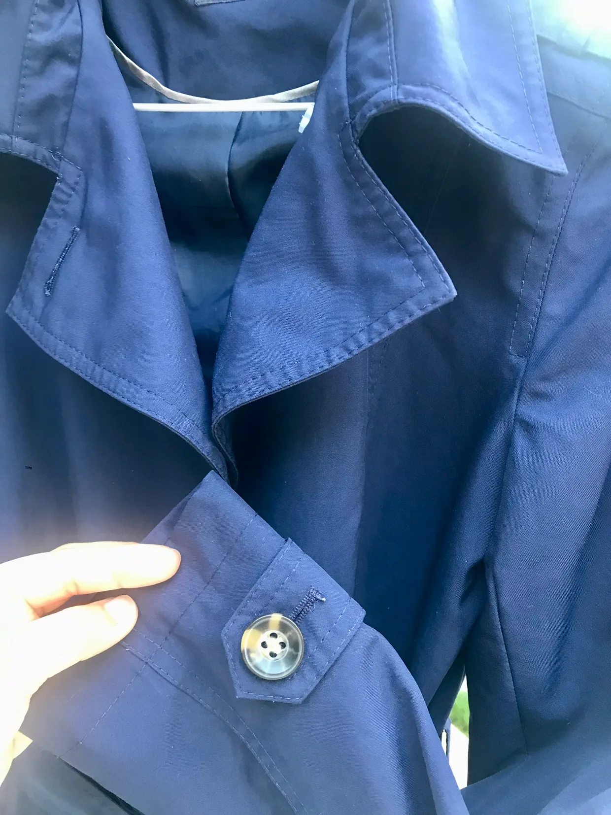M&S Navy Blue Trench Coat image indicator(3)