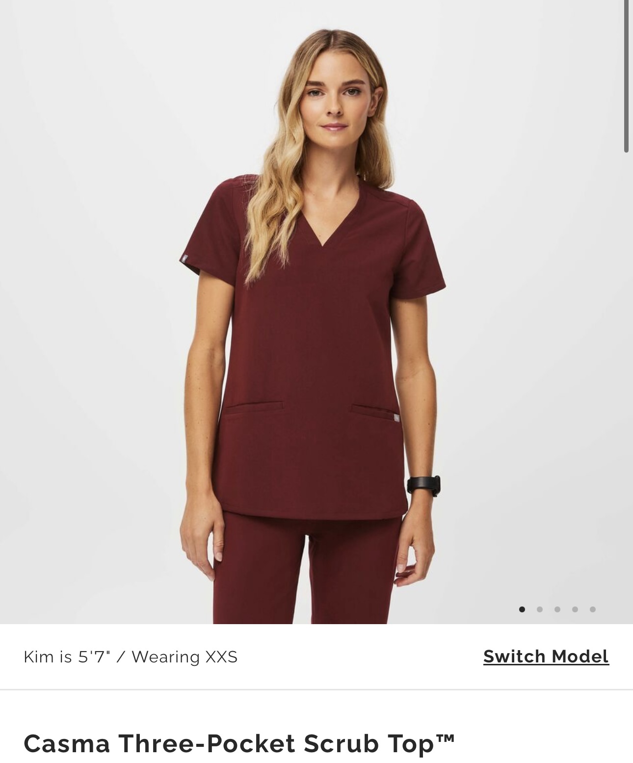 Women’s FIGS Scrub Set - Burgandy