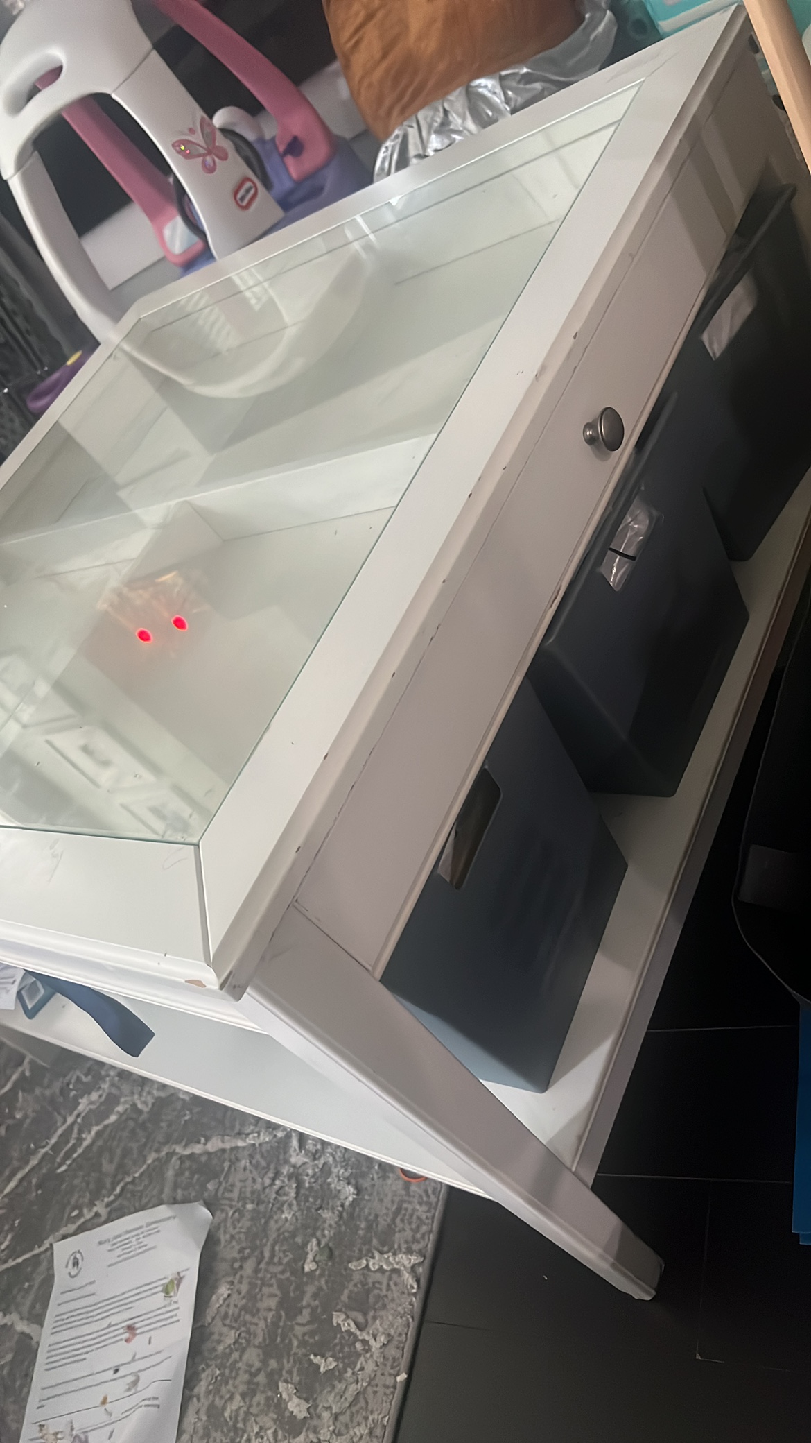 Ikea White Coffee Table with Storage - photo 2