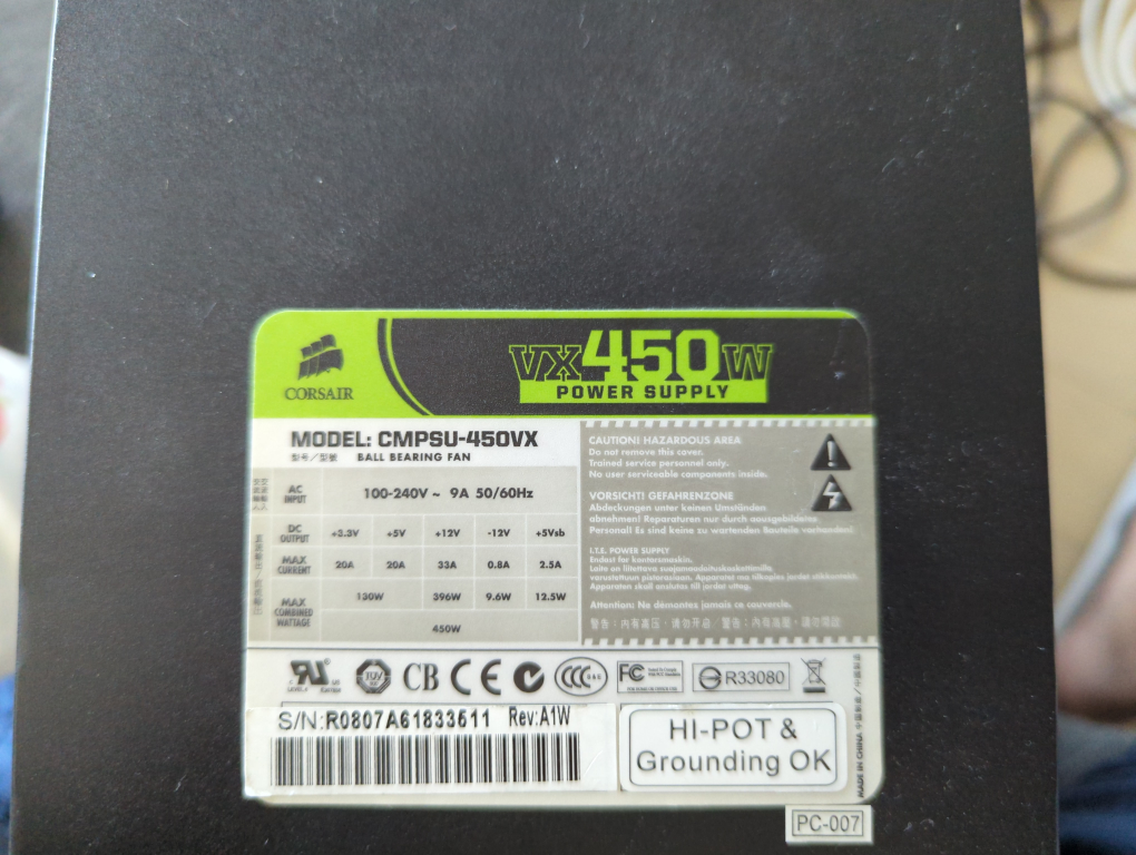 Corsair VX450W Power Supply - photo 2