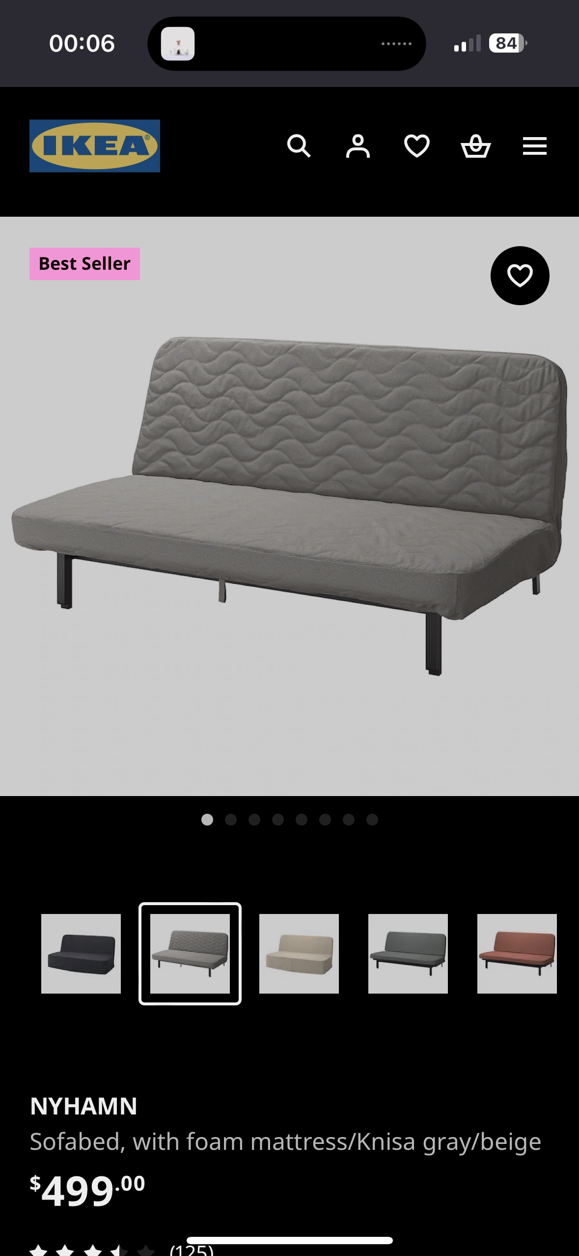 IKEA NYHAMN Sofa Bed - photo 2