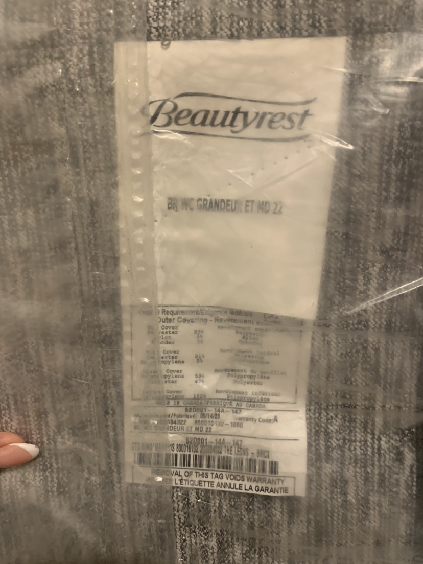 Dark brown King bed frame and King beautyrest mattress - photo 3