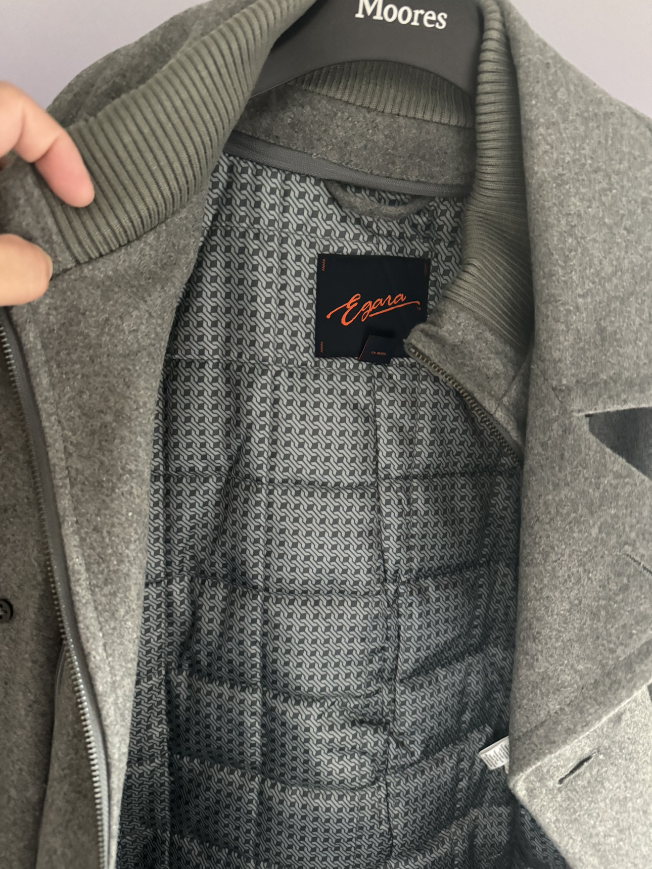 Egara Men's Grey Peacoat - photo 3