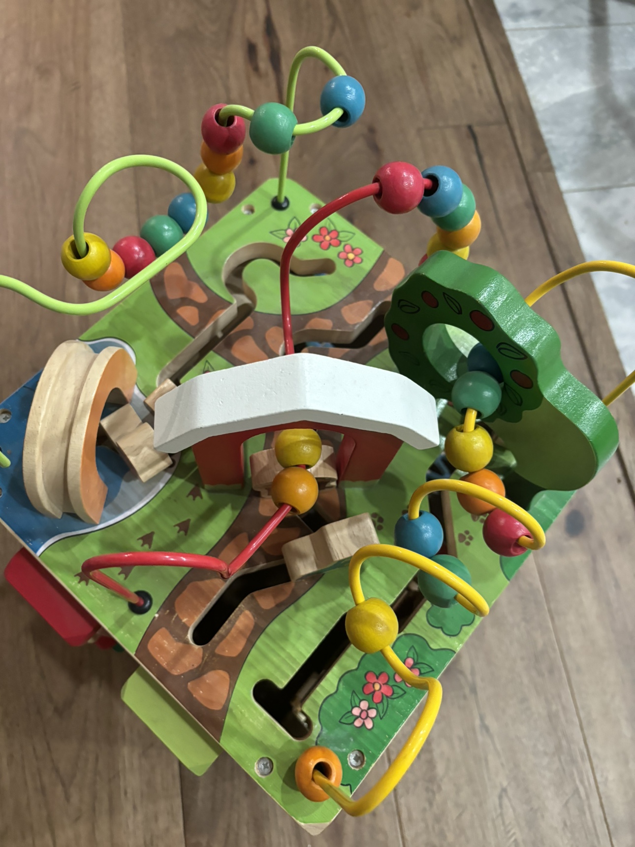 Large kids Wooden Activity Cube - photo 5