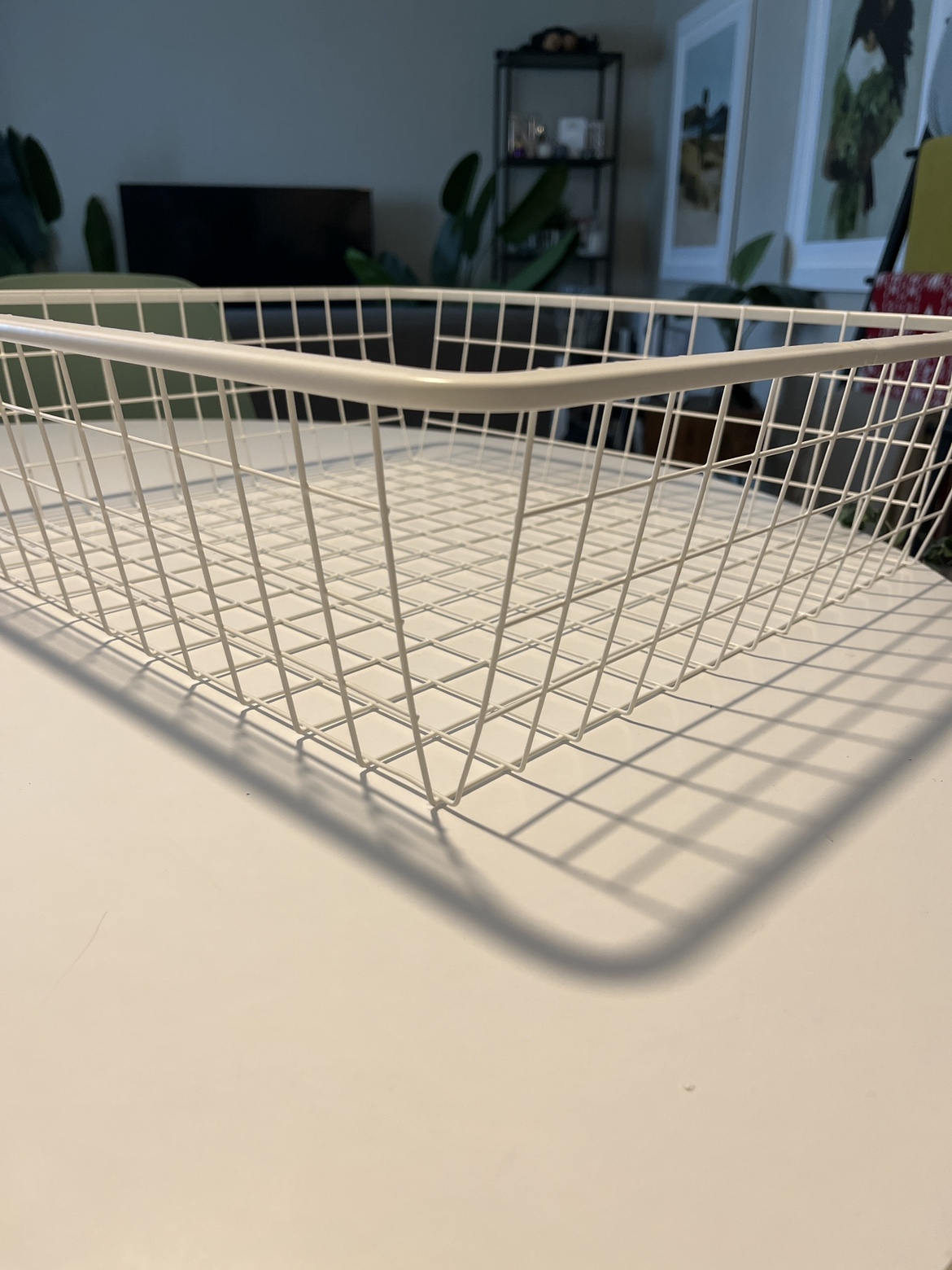 White Wire Storage Basket - photo 3