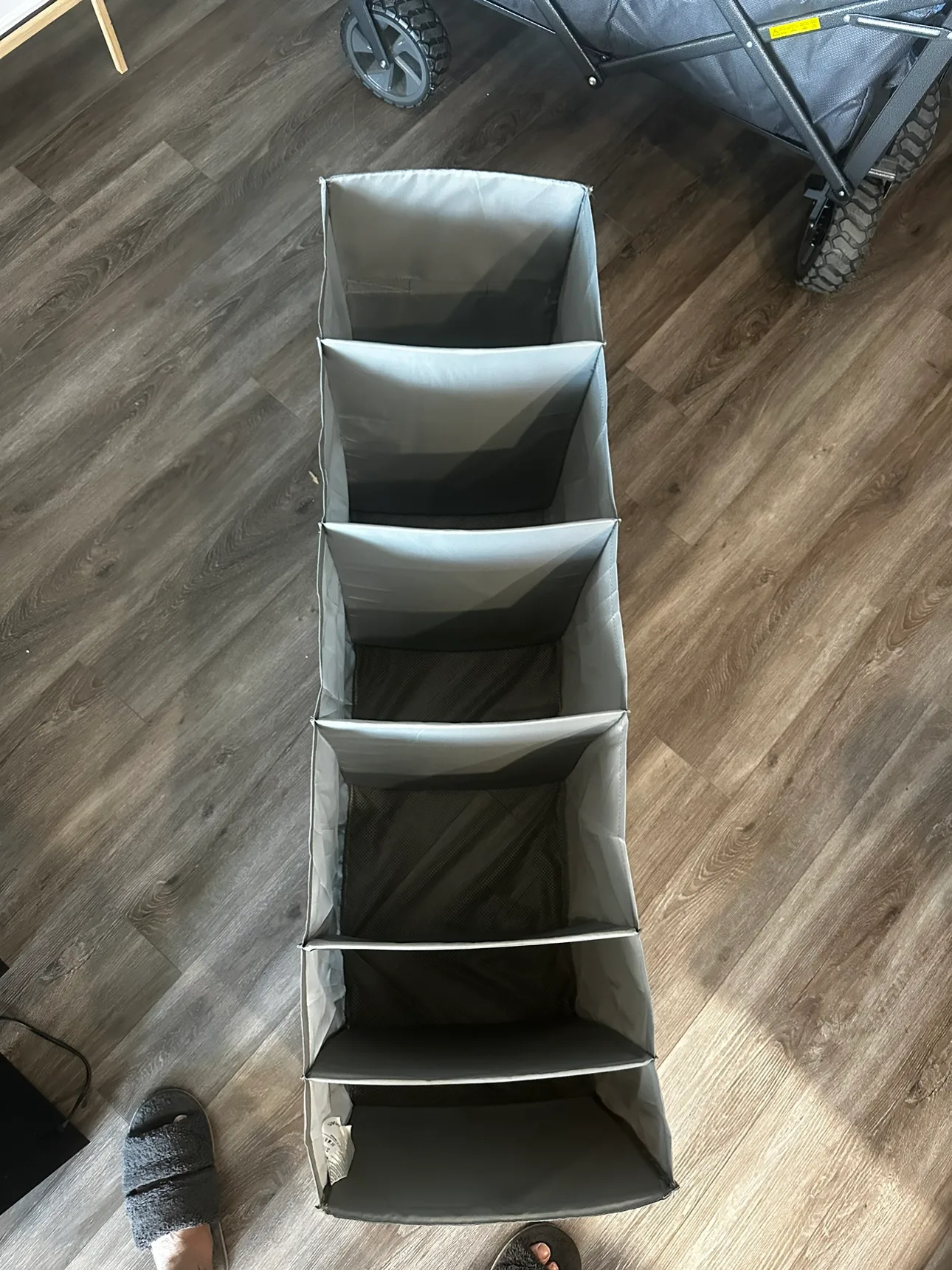 2pcs Grey Fabric Closet Organizers image indicator(2)